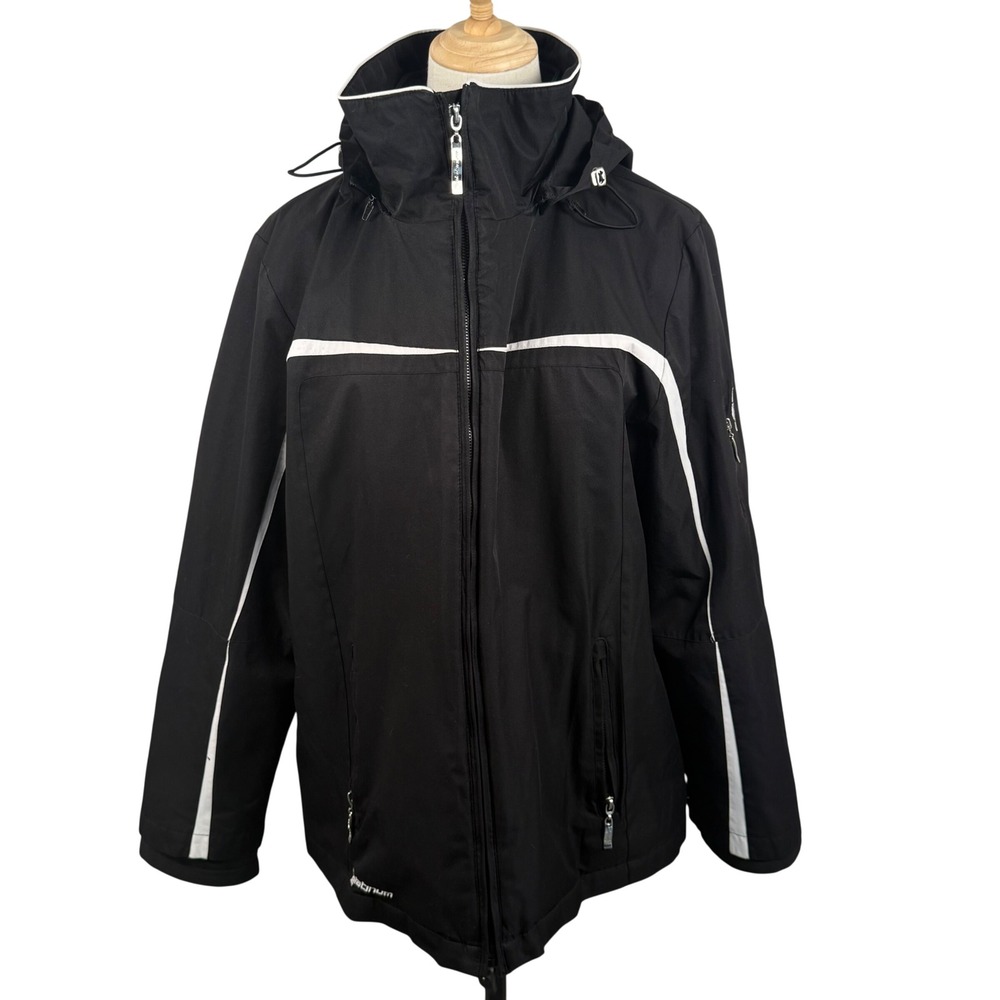 ZeroXposur‎ 3 in 1 M Black Platinum Softshell Jacket Removable Hood Fleece Lined